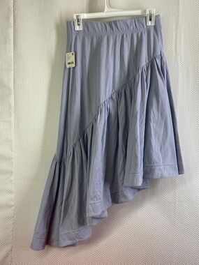 Free People Asymmetrical Ruffle Hem Mini Skirt Lavender Size S